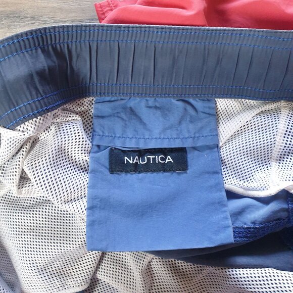 Nautica Mens Swim Trunks Quick-Dry Size M Waist 34 In Beach Vacation Cruise Pool - Picture 4 of 5